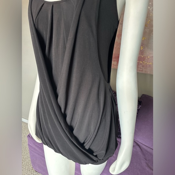 Vintage Marciano Elegant Black Draped Layered Tank with Racer Back M‎ - Picture 5 of 16
